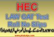 LAW GAT HEC Test Roll No Slips 2023 free download