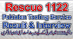 Rescue 1122 Result PTS Selected List 2023 Free Download