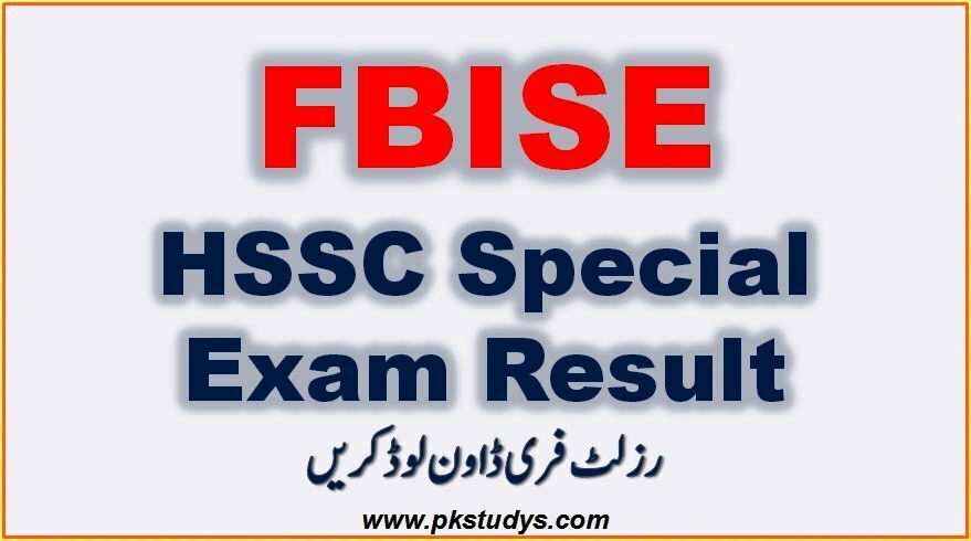 Inter FBISE HSSC Special Exam Result 2022 Part-I & Part-II