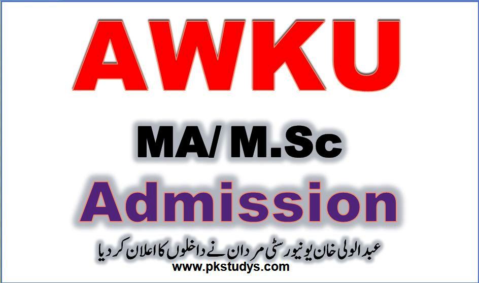 AWKU Admission MA MSC 2023 Spring Session Apply Online