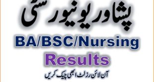 BA BSC Nursing University of Peshawar 2022 check online