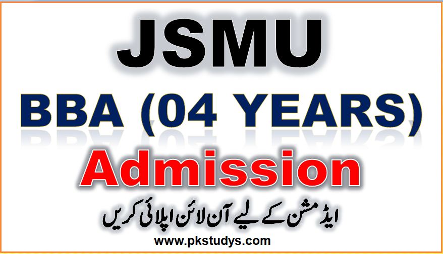 BBA 04 years programs JSMU IHBM Admission 2022 Apply Online