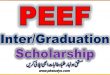 Apply Now for Inter & Graduation PEEF Scholarship 2021-2022