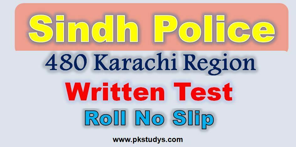 Download Online PTS Roll Number Slip 2022 Sindh Police 480 
