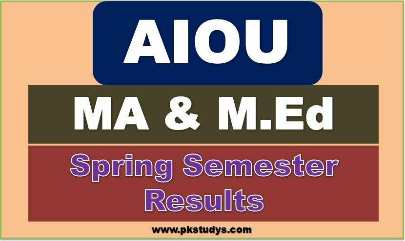Download Online AIOU MA M.Ed Result 2022 Spring Semester