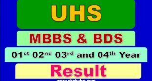 Download University of Health Sciences MBBS BDS Result 2022