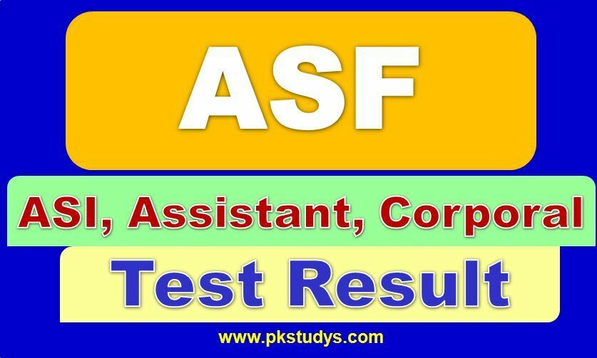 Download Online ASF Jobs Written Test Result 2022 