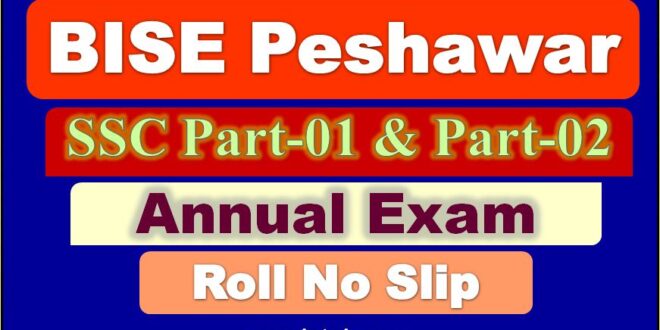 Check Online BISE Peshawar Matric Roll Number Slip 2022