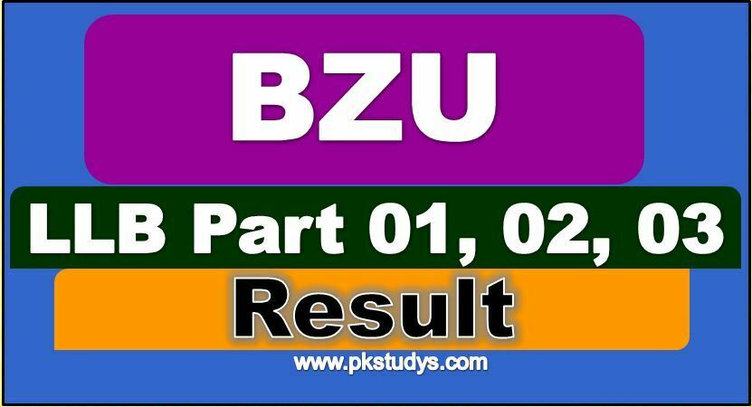 Check Online Bahauddin Zakariya University LLB Result 2022 