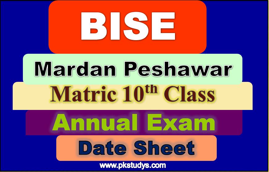 Download BISE Date Sheet 10th Class 2022 Annual Examination