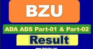 Download BZU Multan ADA ADS Result 2022 Part-01 & Part-02