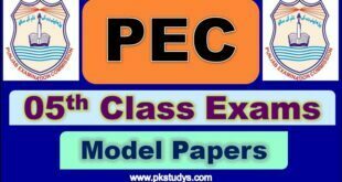 PEC 05th Class Model Papers 2022 All Subjects Download PDF