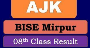 Check Online 08th Class Result 2022 Azad Jammu Kashmir