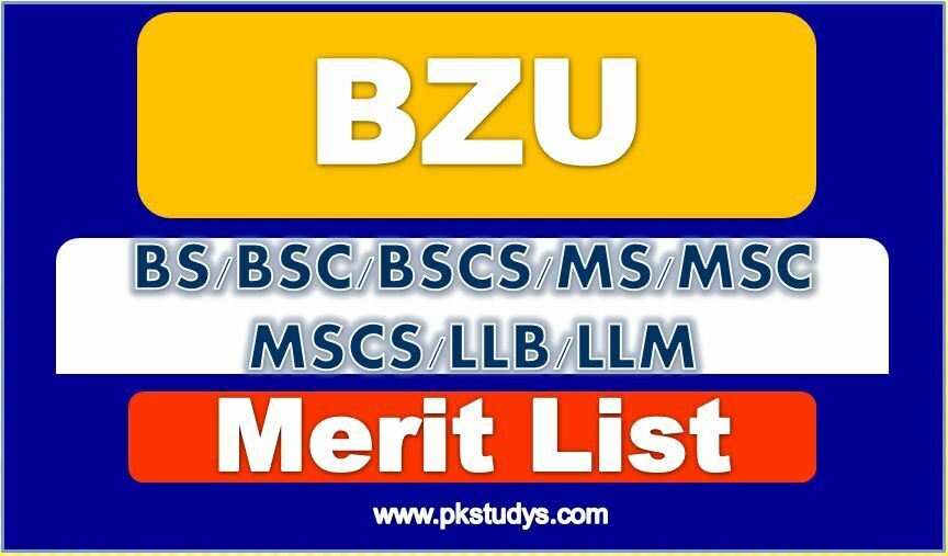 Check Online BZU Multan Merit List 2022 BS Program