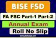 Download Online BISE FSD Board FA FSC Roll No Slip 2022