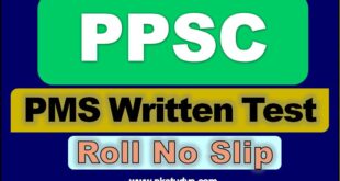 Download Online PPSC PMS Examination Roll No Slip 2022