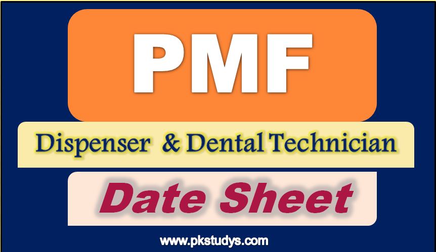 Download Online PMF Lahore Date Sheet 2022 Annual Exams