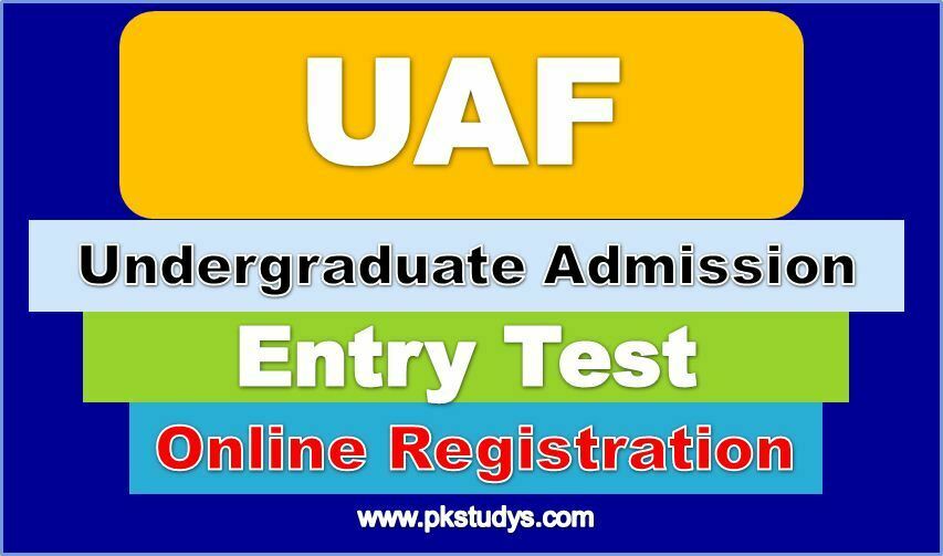Online Registration for UAF Admission Entry Test 2022