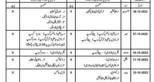 Download BISE Gujranwala 10th Supply Date Sheet 2022