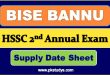 Download Online BISE Bannu HSSC Date Sheet 2022-biseb.edu.pk