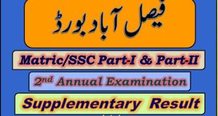 Check Online BISE Faisalabad Matric Supply Result 2022 SSC