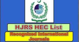 Download HJRS HEC List 2023 Recognized Journals-hec.gov.pk